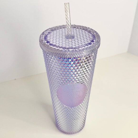 24oz Starbucks Spring 2023 Unicorn Silver Bling Studded Tumbler Venti Cold Cup - Picture 2 of 2